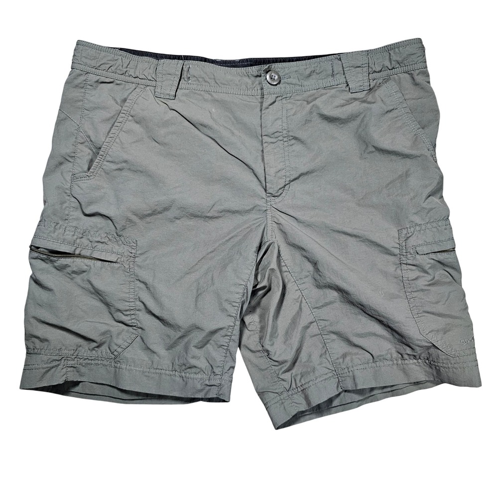 Eddie‎ Bauer Men Cargo Shorts XL 42 Gray Travex Nylon Outdoor Adventure Gorpcore
